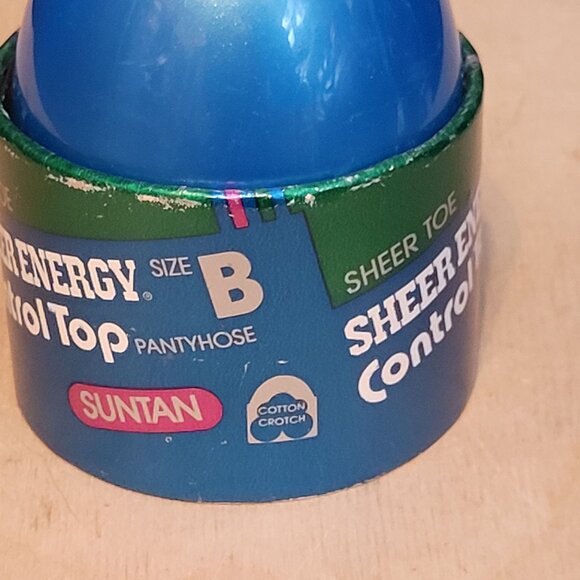 Vintage 1980s L'eggs Control Top Sheer Energy Suntan Size B Plastic Egg - Picture 2 of 4